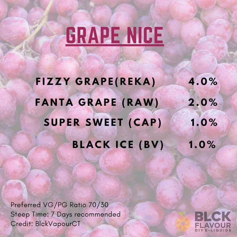 RB Grape Nice Recipe Card