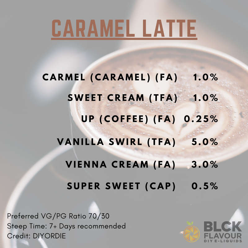 RB Caramel Latte Recipe Card
