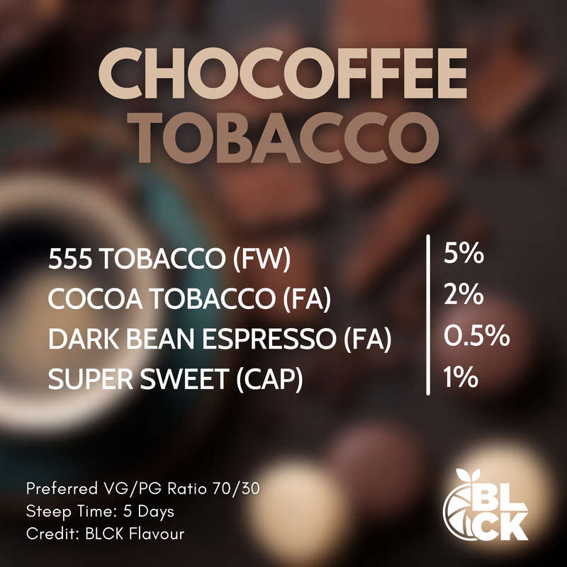 RB ChoCoffee Tobacco Recipe Card
