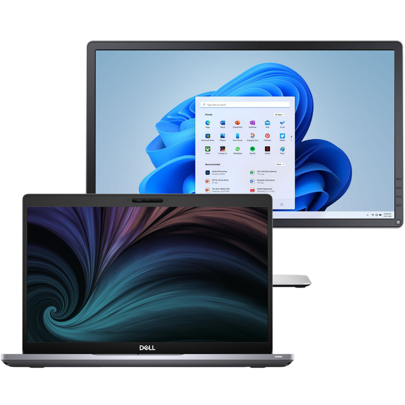 Bundled Dell Latitude 5410 Intel i5, 10th Gen Laptop with Win 11 Pro + 20" Monitor