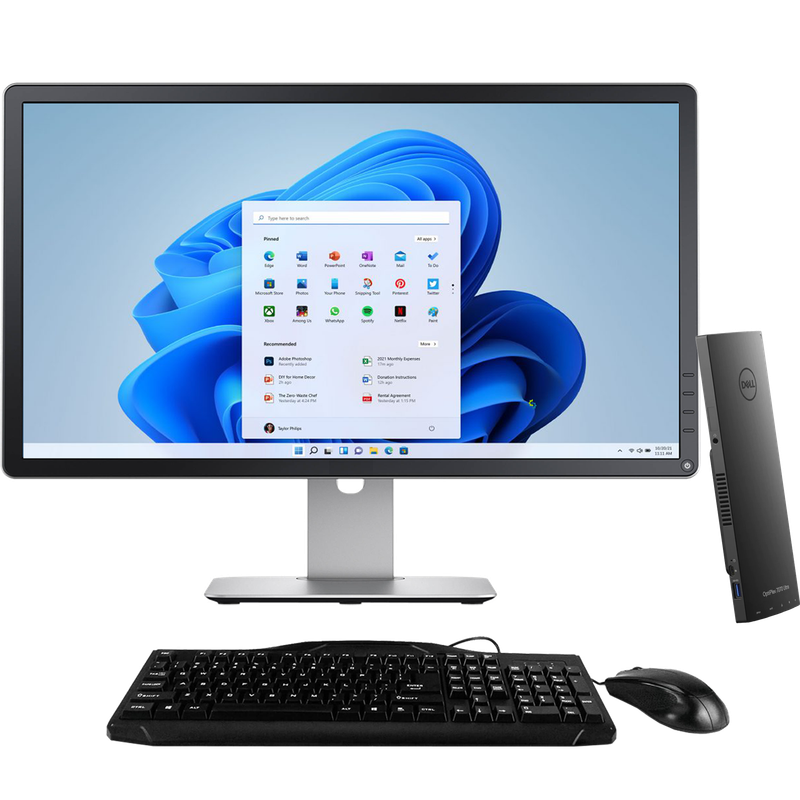 Dell OptiPlex 7070 Intel i7, 8th Gen Ultra Desktop PC with 16GB Ram + 20" Monitor
