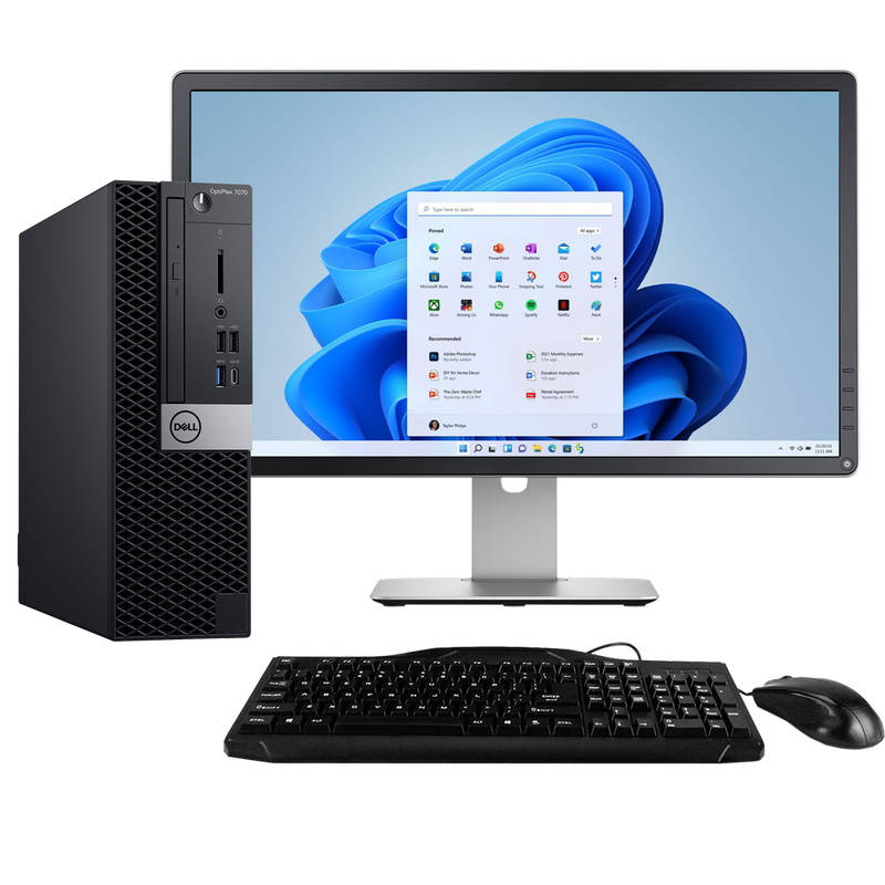 Dell OptiPlex 7070 Intel i5, 9th Gen SFF Desktop PC with 20" Monitor