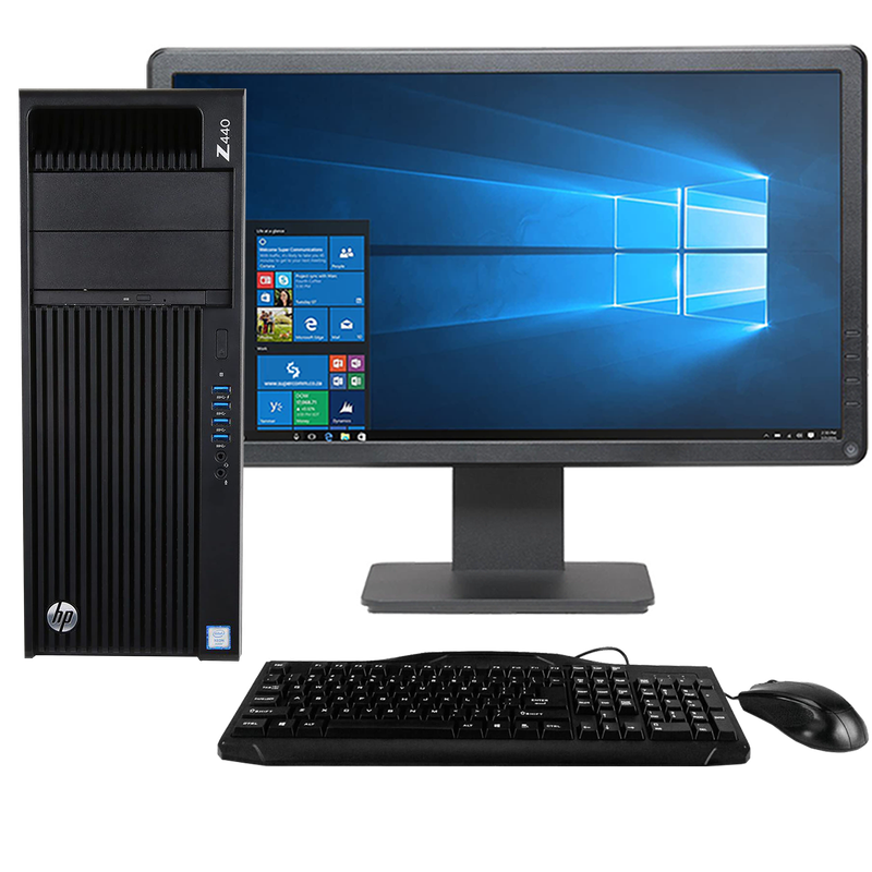 HP Z440 Workstation Intel Xeon Tower PC with K1200 GPU + 23" Monitor