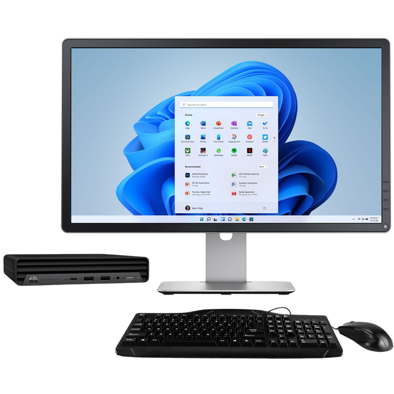 HP 400 G6 ProDesk Intel i5, 10th Gen USFF PC with 16GB Ram + 23" Monitor