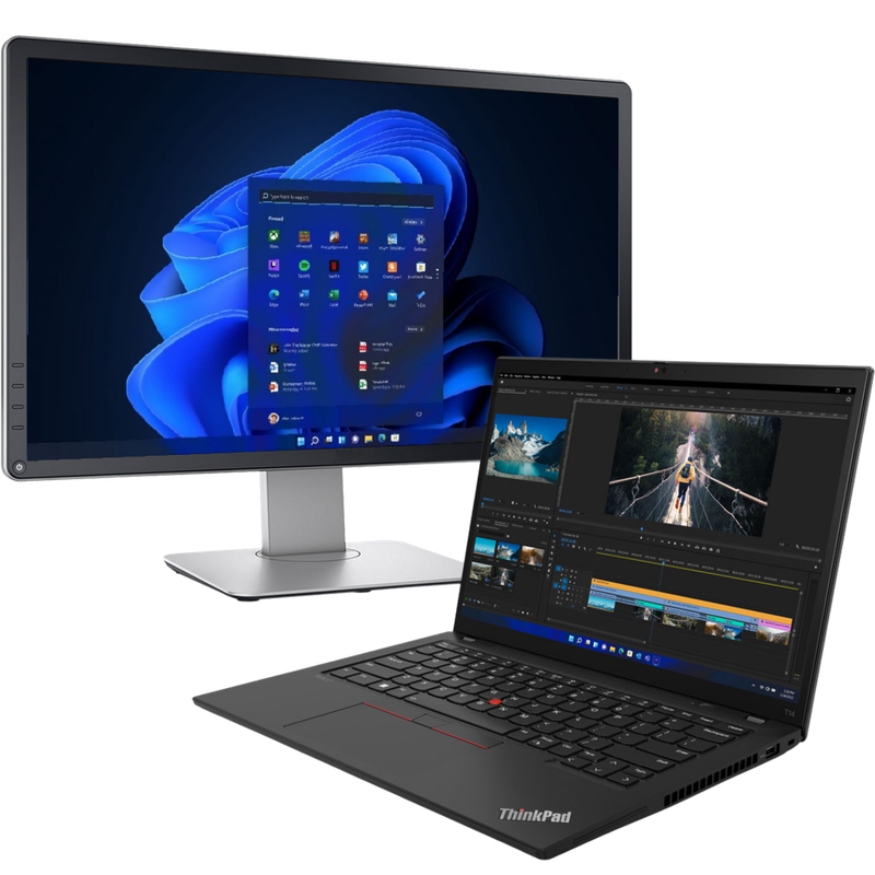 Lenovo ThinkPad T14 Ryzen 5 Pro Laptop with 16GB Ram + 20" Monitor