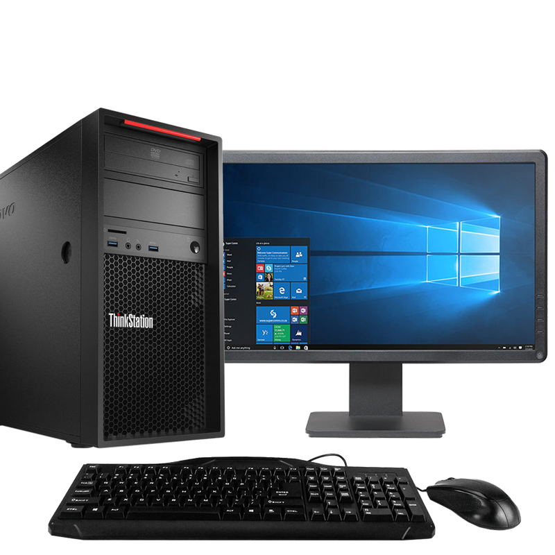 Lenovo ThinkStation P300 - Intel i5, 4th Gen Tower PC with 20" Monitor