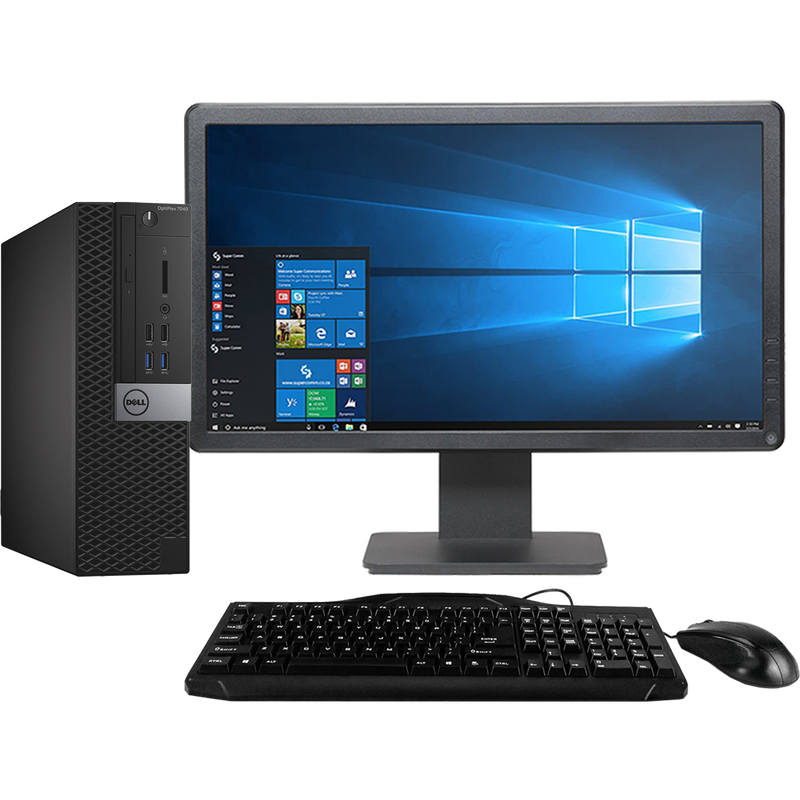 Dell OptiPlex GX7040 Intel i5, 6th Gen SFF Desktop PC with 19" Monitor