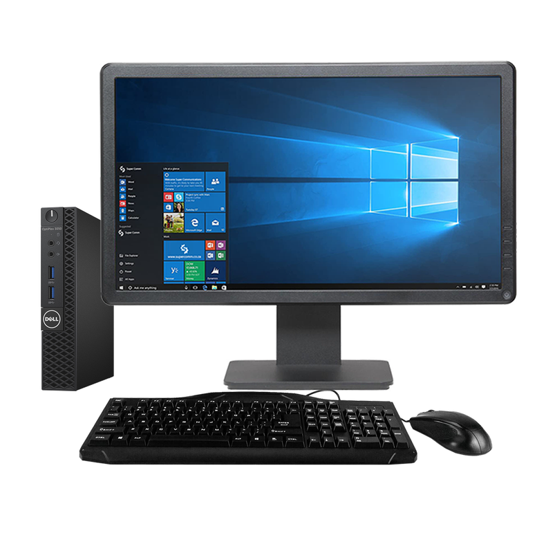 Dell OptiPlex 3050 Intel i5, 7th Gen USFF Desktop PC with 19" Monitor