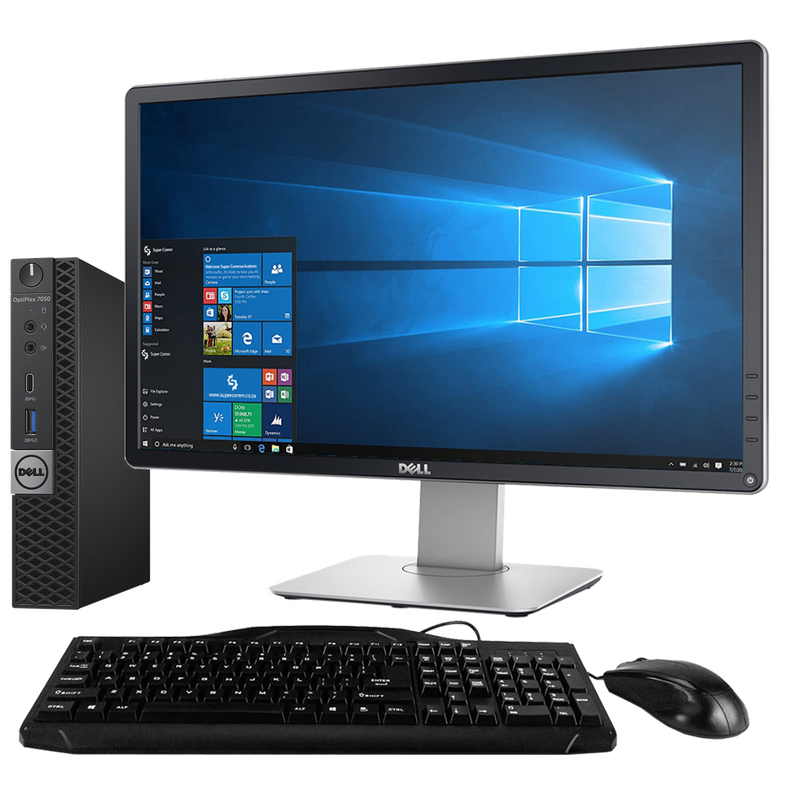Dell OptiPlex 7050 Intel i5, 7th Gen Micro Desktop with 20" Monitor