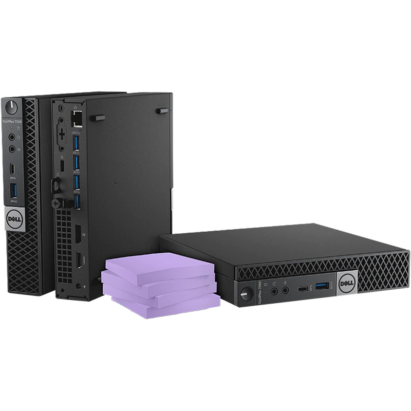 Dell OptiPlex 7050 Intel i5, 7th Gen Micro Desktop with 20" Monitor