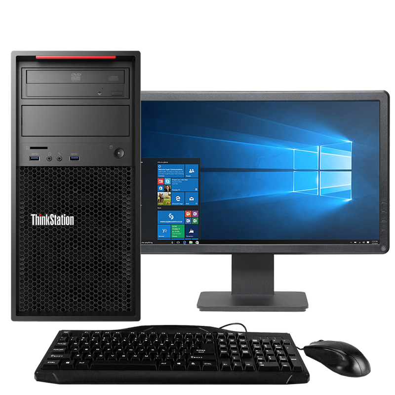 Lenovo ThinkStation P300 - Intel i5, 4th Gen Tower PC with 20" Monitor