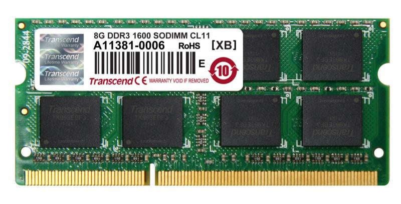 Transcend 8gb Jetram Ddr3-1600 Notebook So-dimm