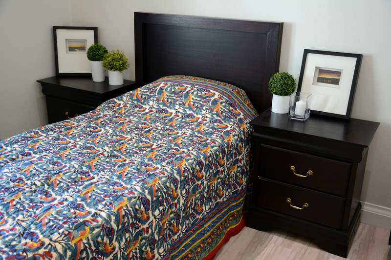BIRDS OF A FOREST COTTON DUVET/BEDCOVER - QUEEN 250x220cm