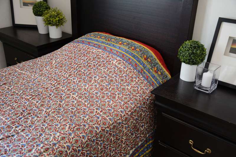 BIRDS OF A FOREST COTTON DUVET/BEDCOVER - QUEEN 250x220cm