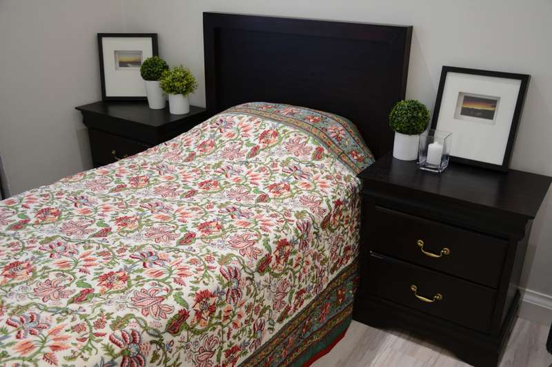 MULTI FLORAL COTTON DUVET/BEDCOVER - KING EXTRA LENGTH 280x250cm
