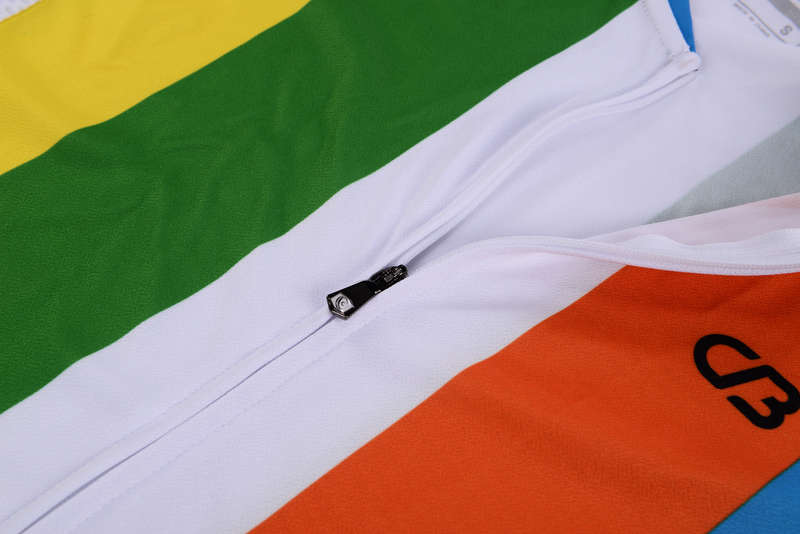Cycling Box Rainbow Stripes Jersey - Large