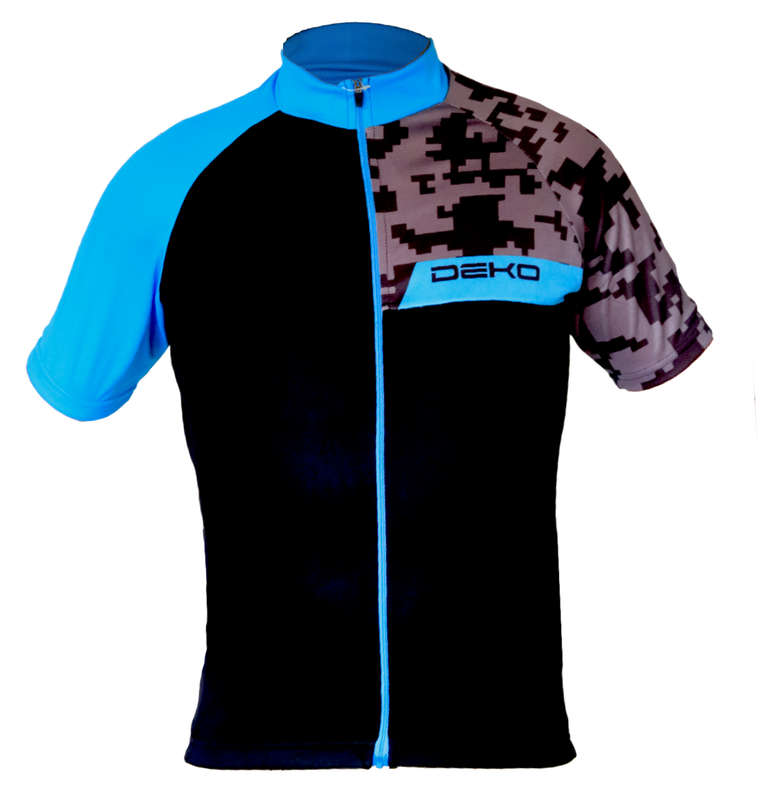 Deko Camo Blue and Black Jersey - Large