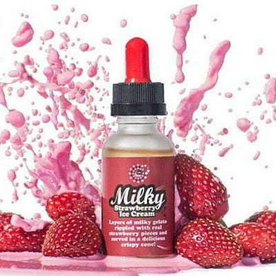 Creamy Clouds - Milky Strawberry & Ice Cream Vape Juice - 30ml / 6mg
