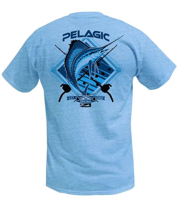 Pelagic Sailfish Tee - Light Blue - M / Light Blue