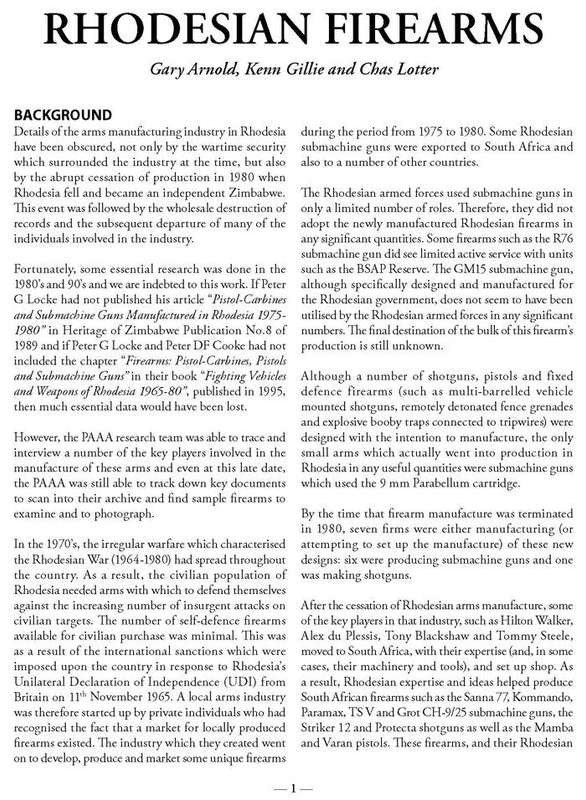Book: Firearms Developed & Manufactured in Southern Africa 1949-2000 ... - 2nd Impression April 2017