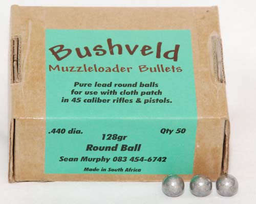 Bushveld Muzzelloader Round Balls .440 dia. 128gr - 50