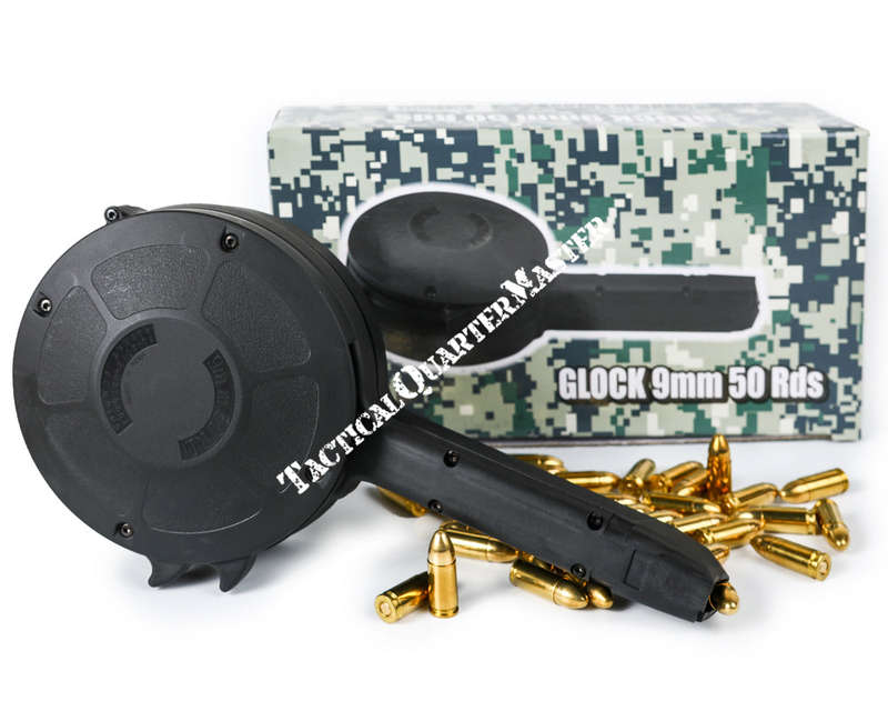 KCI Rifle, Pistol, SubGun and Drum Magazines. - Glock 9mm 50 Rnd Drum Magazine