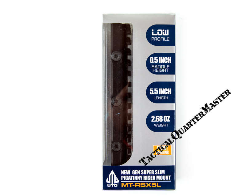 UTG Super Slim long Riser: 12.7mm Low (13 Slot)