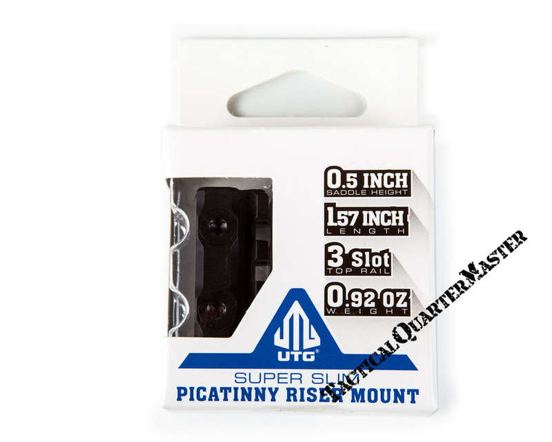 UTG Super Slim Short Riser: 12.7mm Low (3 Slot)