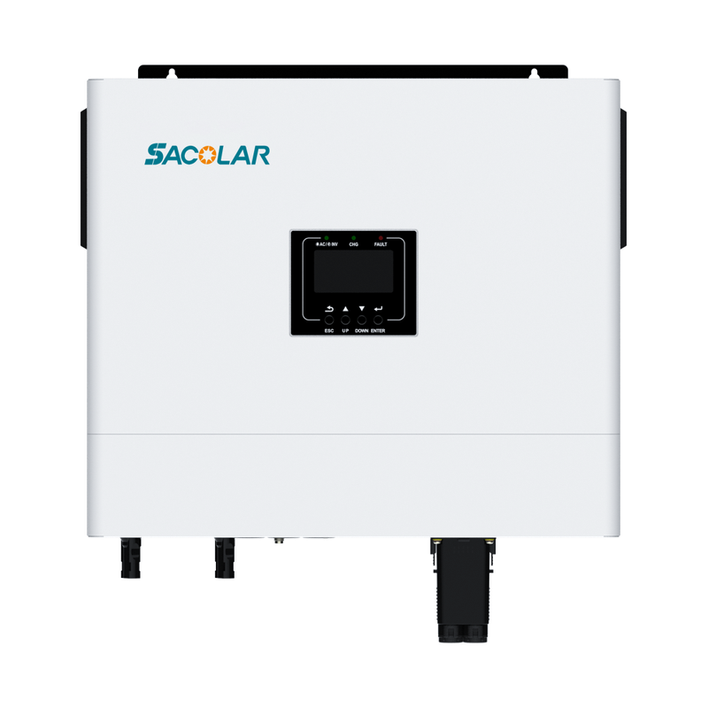 Sacolar - WiFi compatible- 6kVA / 6kW Pure Sine Wave Axpert Type 48V Inverter / 2x MPPT (500Voc H...