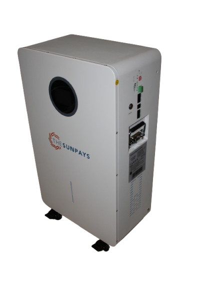 TheSunPays 51.2V 200Ah 10.24kWh Lithium battery with 32 cells & colour touch-screen.