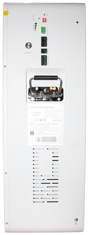 TheSunPays 51.2V 200Ah 10.24kWh Lithium battery with 32 cells & colour touch-screen.