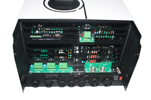 6kW LOW FREQUENCY, TRANSFORMER Inverter with DUAL AC-outputs, Wifi compatible, Parallel