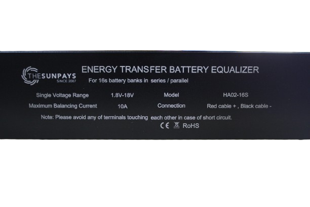 Battery equalizer for up to 16 batteries