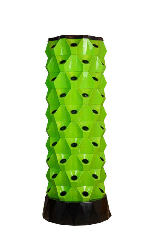 Pineapple Tower Home Grow Hydroponics System - 80 holes - Black
