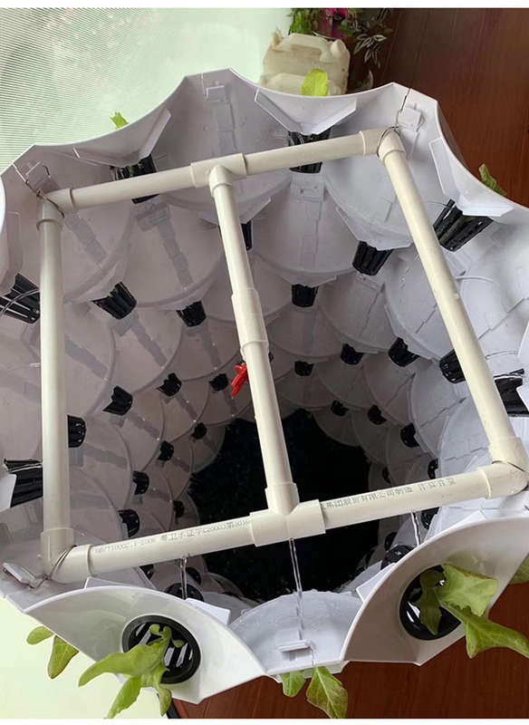 Pineapple Tower Home Grow Hydroponics System - 80 holes - Black