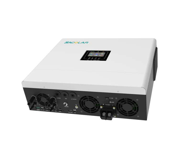 Sacolar - WiFi compatible- 6kVA / 6kW Pure Sine Wave Axpert Type 48V Inverter / 2x MPPT (500Voc H...