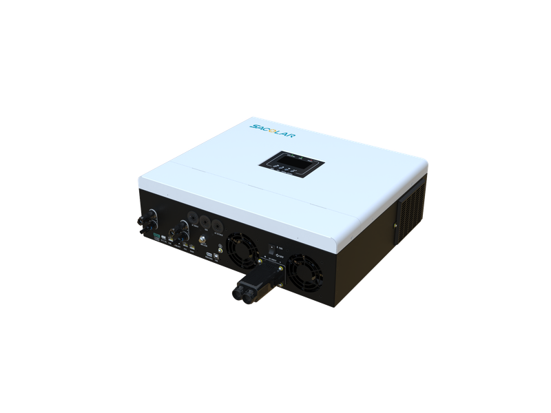 Sacolar - WiFi compatible- 6kVA / 6kW Pure Sine Wave Axpert Type 48V Inverter / 2x MPPT (500Voc H...