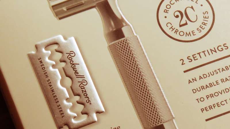 Rockwell razor Model 2C Razor (White chrome finish)