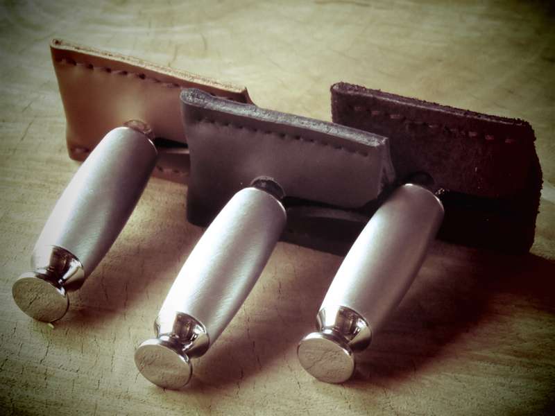 Safety razor sheath - Brown suede (textured)