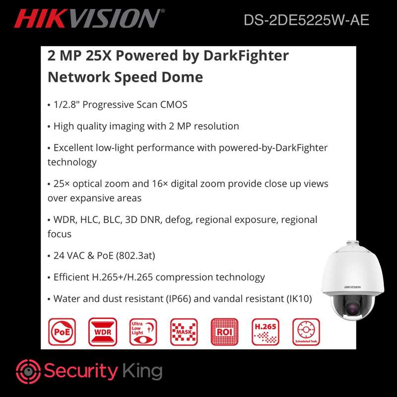 Hikvision 2MP 25X Powered by Dark-Fighter Network Speed Dome
