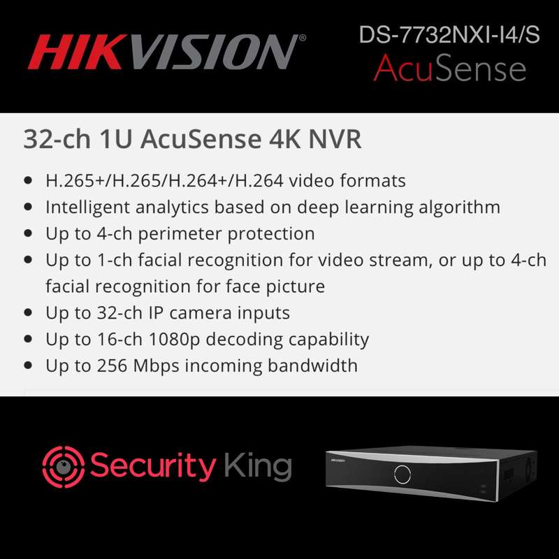 Hikvision 32ch AcuSense 4K NVR Pro Series