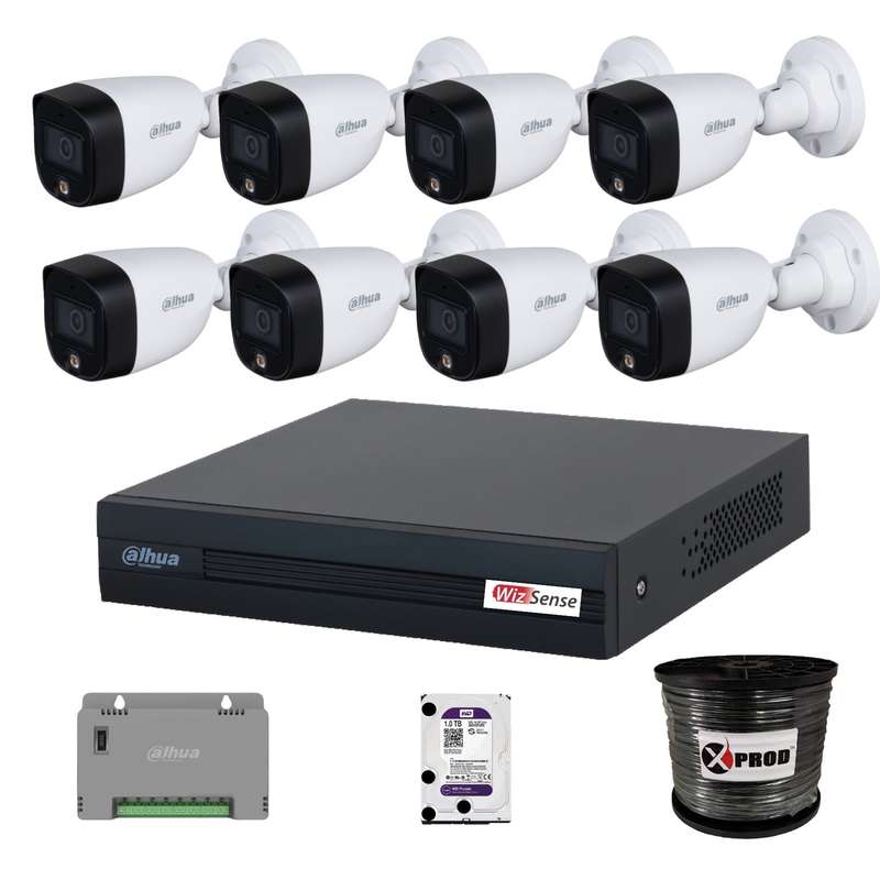 Dahua 8 Channel 1080p Full Color Complete Kit