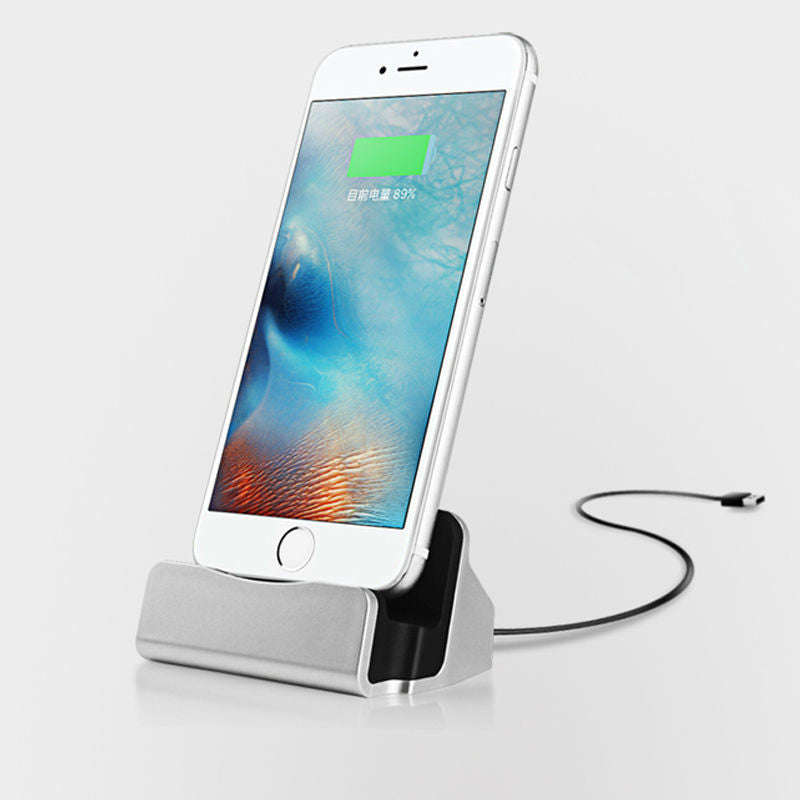 Apple iPhone 5/6 Charging Docking Station - Silver