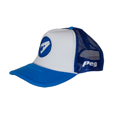 Trucker Cap Bent Peak - Blue and White D3