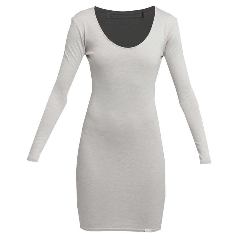 Ladies Ribbed Dress Cream Melange - L / CREAM MELANGE