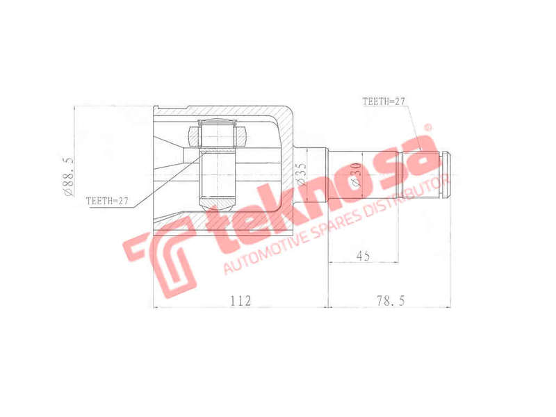 INNER CV JOINT - AF4003 (TEKNOSA)