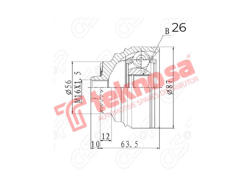 INNER CV JOINT - BM3008 (TEKNOSA)