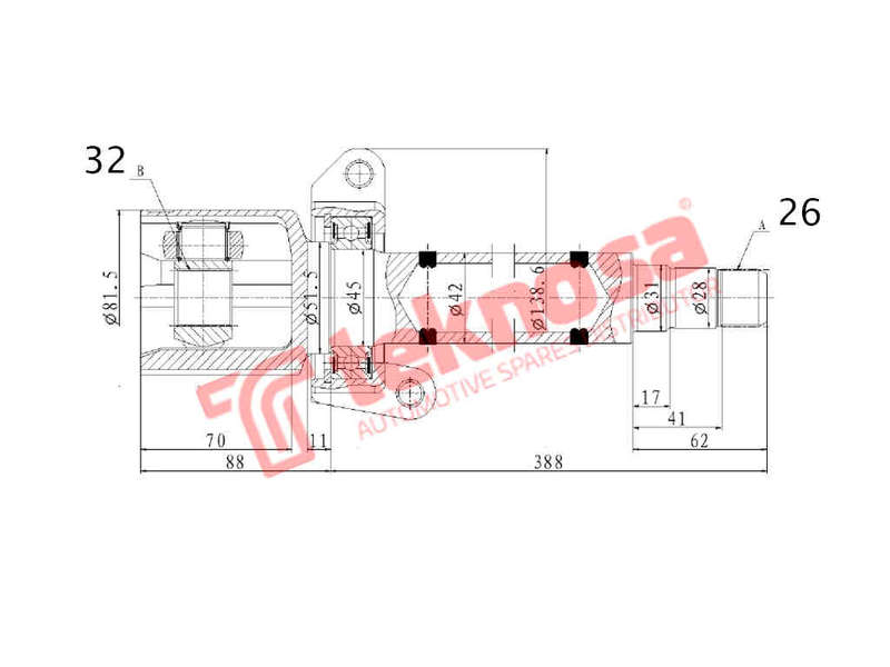 INNER CV JOINT - BM4007 (TEKNOSA)