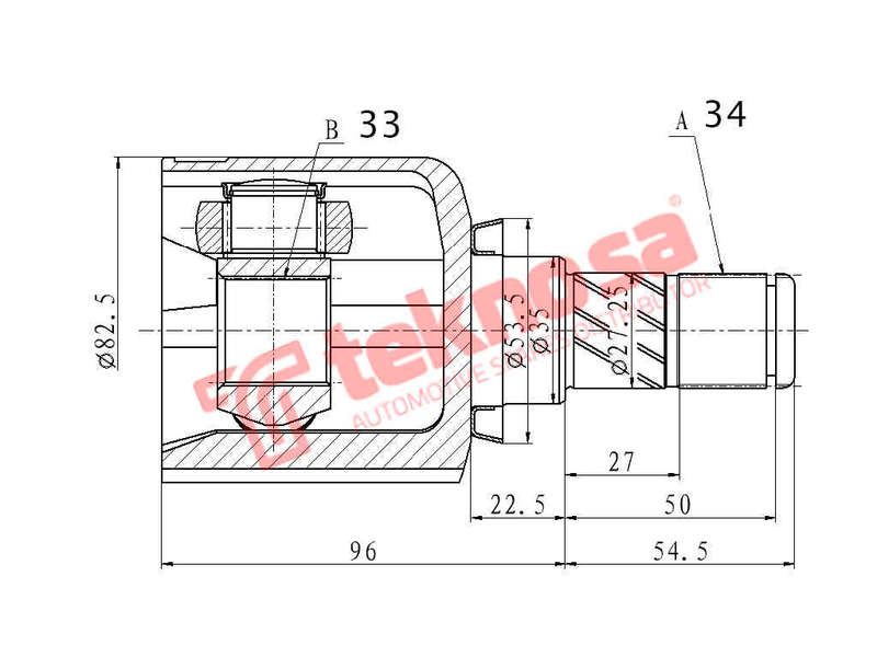 INNER CV JOINT - BM4009 (TEKNOSA)