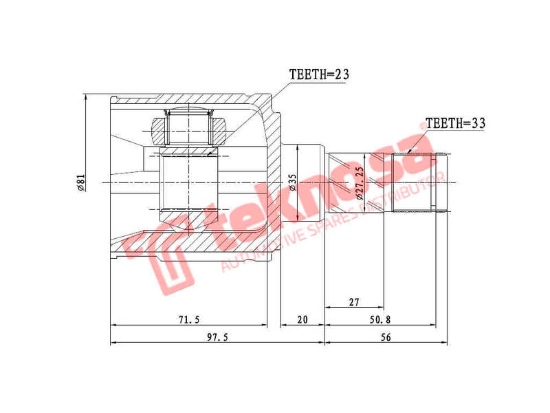 INNER CV JOINT - BM4011 (TEKNOSA)